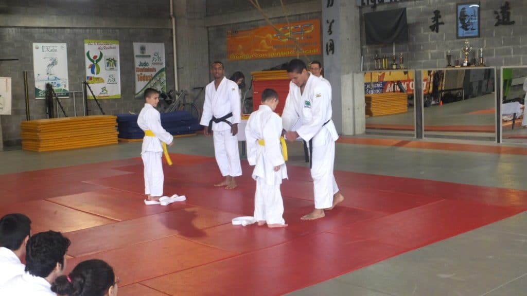 cambio de cinturones en judo